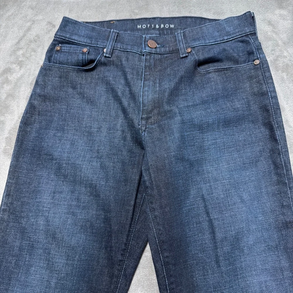 Mott & Bow Straight Crosby Jeans Mens 29x32 Dark Blue Stretch Denim Casual